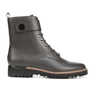 FRANCO SARTO: Gunmetal Button BOOTS